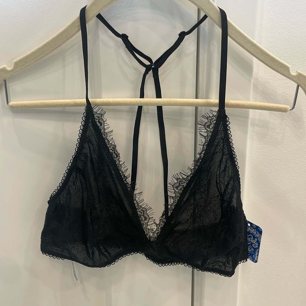 Free People black lace bralette in size Medium